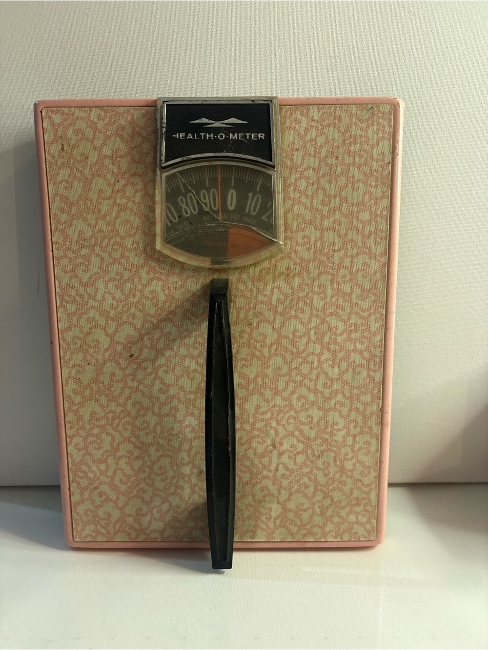 Vintage 1950’s Health-O-Meter Continental Pink Bathroom Scale Mid Century
